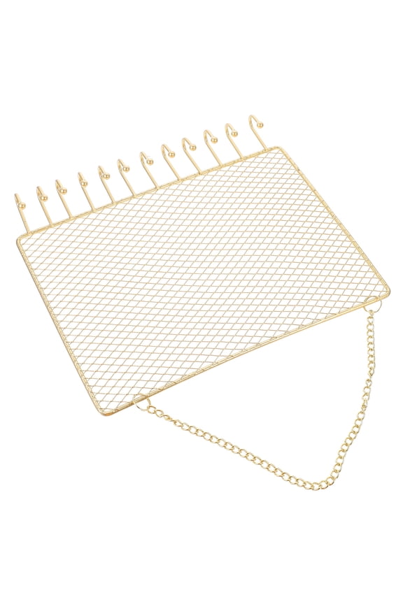 Decorative Golden Iron Jewelry Rack Hanging Wall Mounted Ornaments Holder