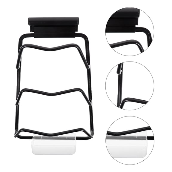 OATIPHO cate Pot Lid Holder Black Aluminum Multi-tier Kitchen Utensil Storage 1Set