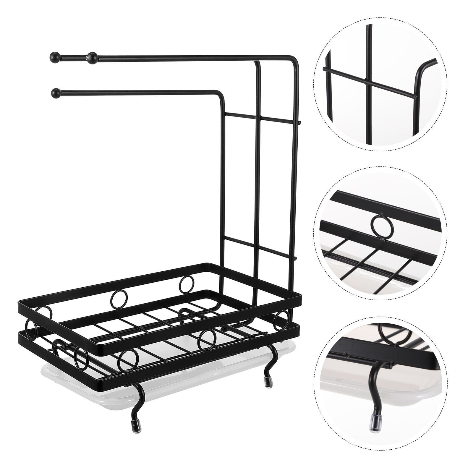 MUSEYA Kitchen Sponge Storage Rack Carbon Steel Rectangular Shape for ...