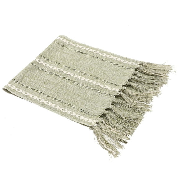 OATIPHO Decorative Green Table Runner for Buffet Coffee and Side Table Display