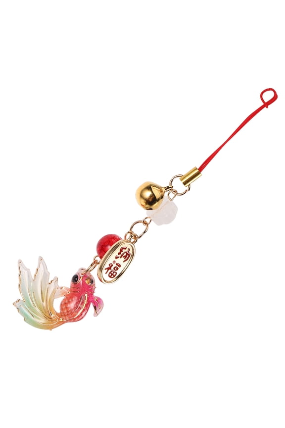 Koi Fish Keychains Koi Fish Keychain Charm Red Metal 1 Pcs Fortune Symbol Feng Shui Blessing