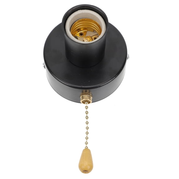 OATIPHO Black Pull Chain Light Fixture Lampholder for Ceiling and Wall Lamps Easy Installation