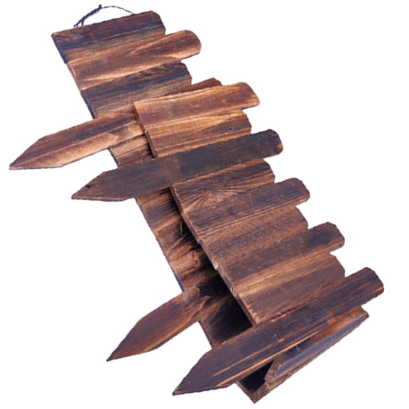 OATIPHO Garden Edging Border Fence Coffee Wood Protect Trees 1 Set