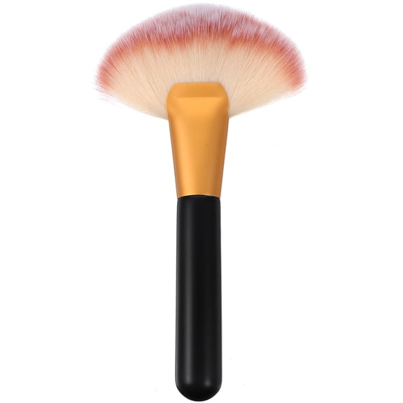 OATIPHO Black Large Makeup Brush with Wood Handle for Cosmetics Applying Liquid and Powder Foundation
