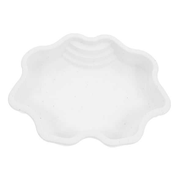 OATIPHO White ABS Reptile Bathing Pool Water Bowl with Ramp for Turtle Habitat