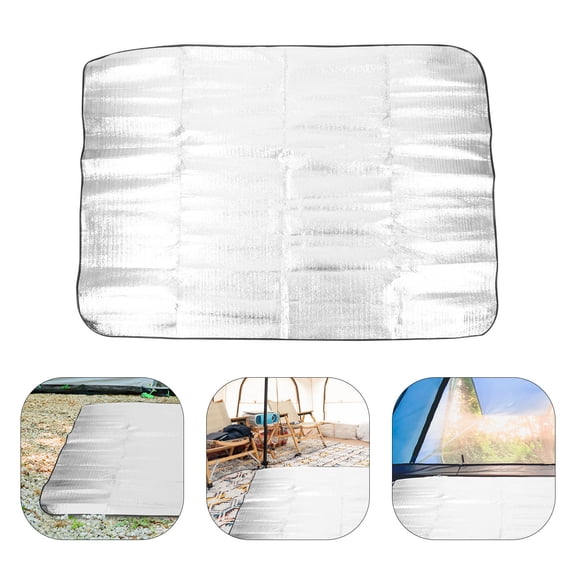 OATIPHO Silver Camping Tent Mat Moisture Resistant Portable Outdoor Picnic Blanket