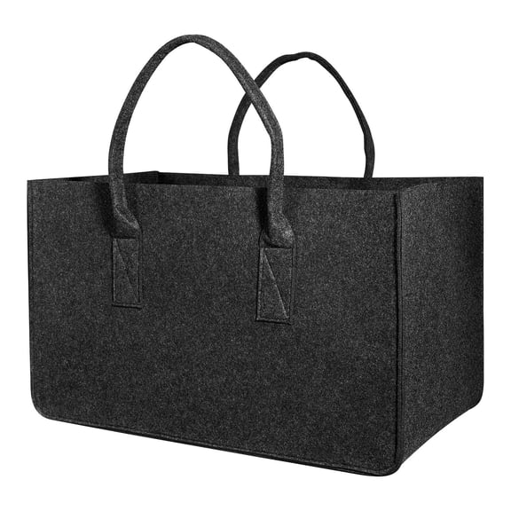 OATIPHO Portable Felt Storage Pouch Foldable Thick Fabric Large Tote for Firewood and Log Carrying