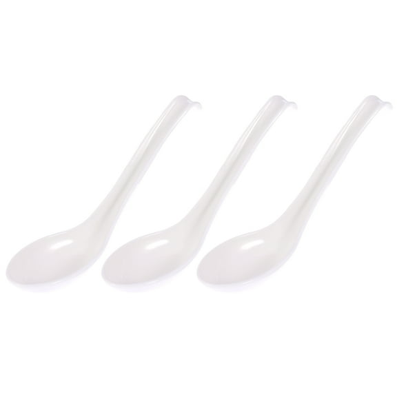 OATIPHO White Plastic Hook Spoons, Elegant Tableware for Cooking and Camping 12Pcs