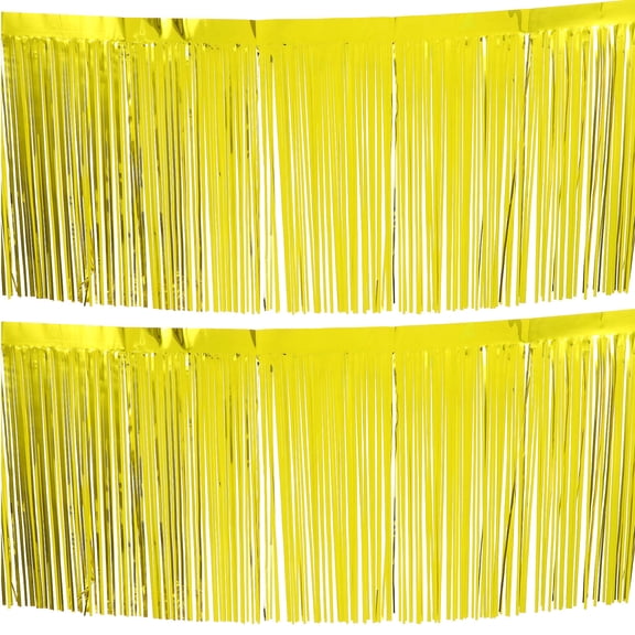 OATIPHO Golden Hawaiian Table Skirt for Luau and Beach Theme Parties
