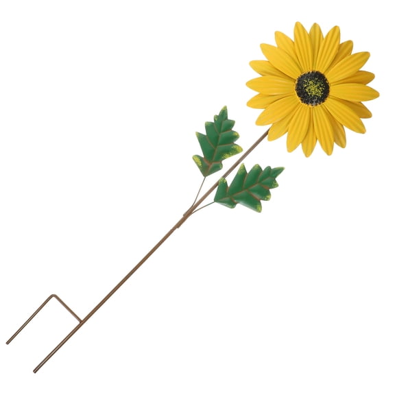 OATIPHO Orange Metal Flower Garden Stakes Outdoor Spring Decor for Yard Patio Pathway Decoration