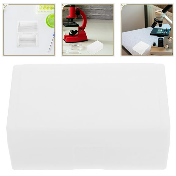 OATIPHO Pathology Slide Storage Box Plastic Organizer with Lid for Lab Glass Slides