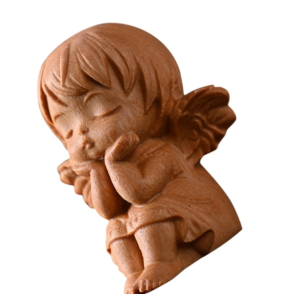 OATIPHO Outdoor Statue Miniature Humanoid Wood For Crafting 1Set