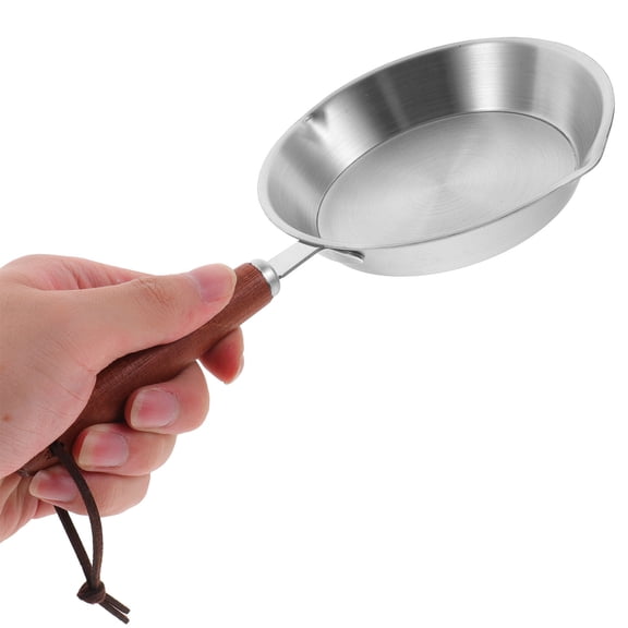 MUSEYA Stainless Egg Skillet Nonstick Cooking Pan Silver 1Set