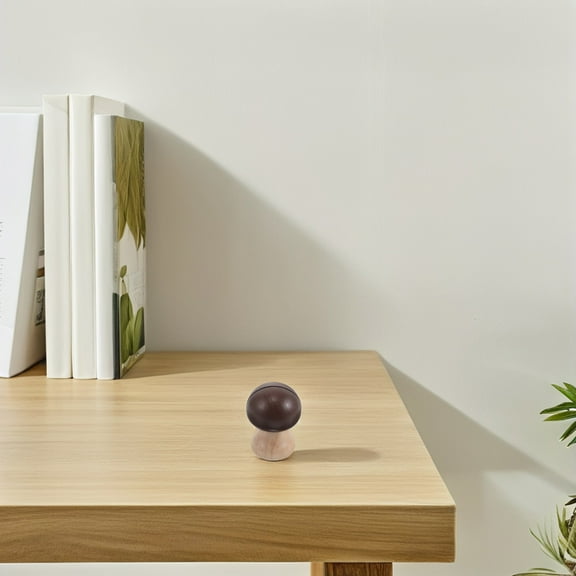 OATIPHO Wooden Desk Organizer Mushroom Memo Clip Cute Design 1Set Office Desk Decorations Aesthetic