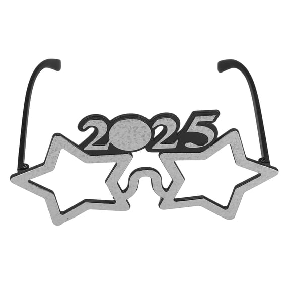 MUSEYA New Year Photo Booth Props Silver PC Party Decoration Star Style For Gatherings 1Set