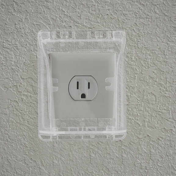 OATIPHO Clear Waterproof Outlet Box with Easy Installation and Splashproof Protection for Sockets