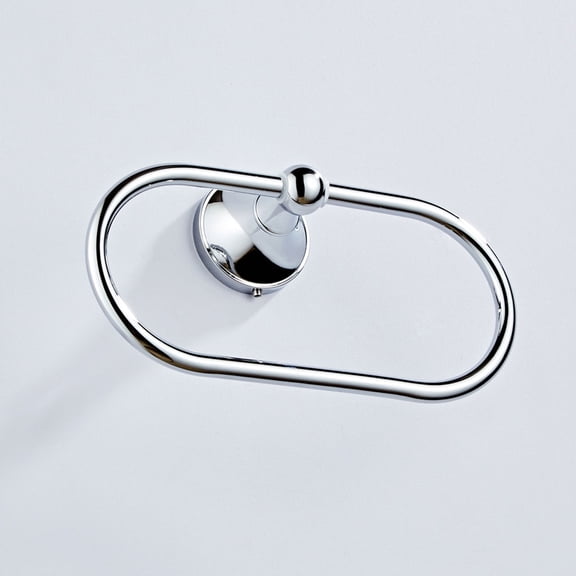 OATIPHO Simplicity Towel Holder Towel Ring Silver Copper Wall-mounted 1Pack