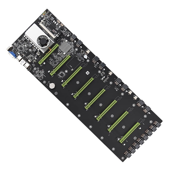 OATIPHO Black 8GPU Mining Machine Motherboard with Low Power Consumption and Stable Voltage