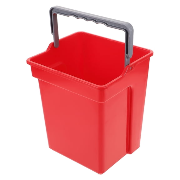 OATIPHO Heavy Duty Red Plastic Water Bucket with Handle for Home Laundry and Cleaning Needs