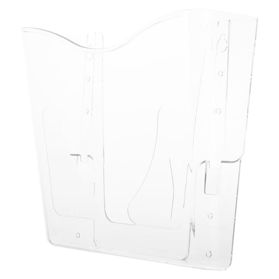 OATIPHO Transparent Wall Mounted Catalog Display Rack V Shaped for Office and Home Storage