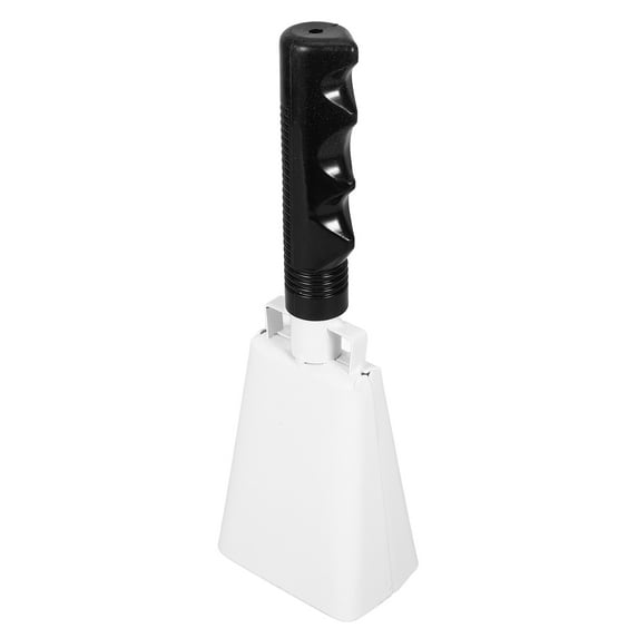 OATIPHO White Cowbell with Handle Crisp Clear Sound for Home Music and Sports Events