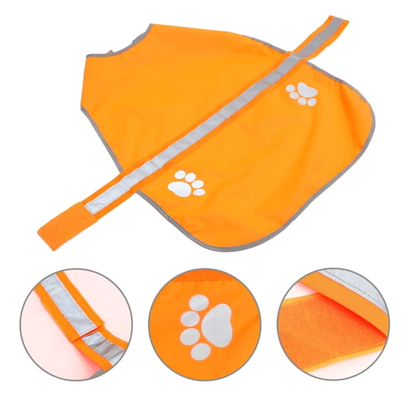 OATIPHO Dog Safety Vest Orange Oxford Material High Visibility Adjustable Straps
