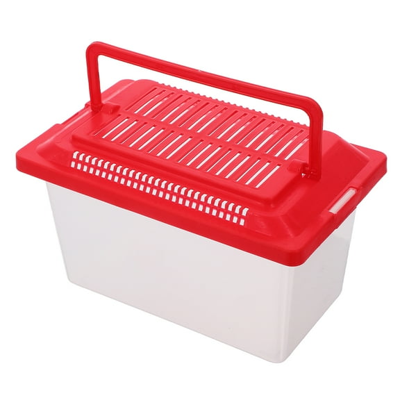MUSEYA Pet Observation Turtle Box Red Plastic Transport 1Pcs