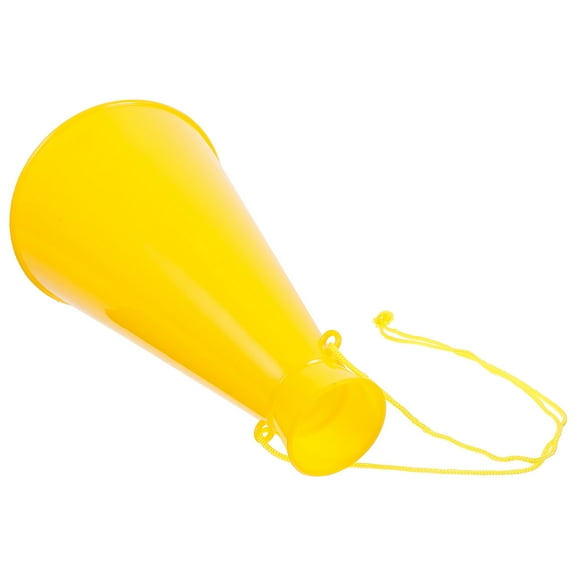 MUSEYA Plastic Cheer Megaphone Cheer Megaphone Yellow Shouting for Sports Events 1Pack