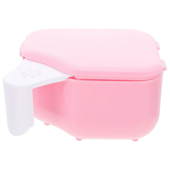 MUSEYA Portable Denture Box for False Teeth Storage Made of Durable PP Material Pink Small Size Lightweight