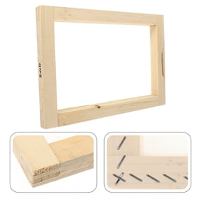 OATIPHO Reusable Screen Printing Frame Wood Material Chocolate for Home Textile Printing