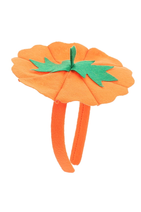 Pumpkin Headdress Orange Plastic Photo Prop Family and Friends Party 1Set