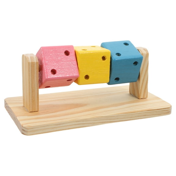 MUSEYA Rat Chew Toys Wooden Cube Dental Health Cage Enrichment for Gerbils 1Set
