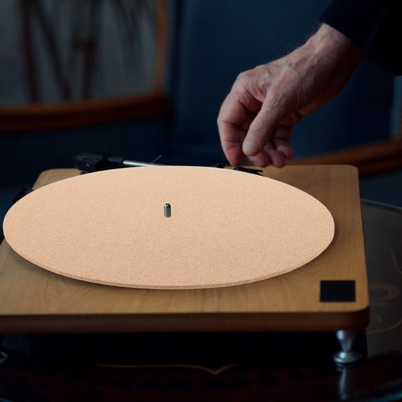 OATIPHO Cork Turntable Mat for Vinyl Recorder in Khaki with Easy Installation Feature