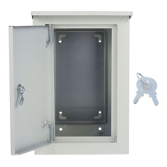 OATIPHO Metal Enclosure Outdoor Distribution Box Grey Waterproof Dustproof WallMounted Design For Outdoor Use 1Pack