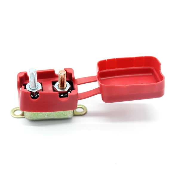 OATIPHO Red Waterproof Circuit Breaker for Car Dc 12V 30A with Auto Reset and Rubber Protective Cover