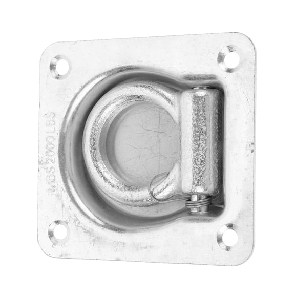 MUSEYA Silver Flush Mount Trailer Tie Down Anchor with Auto Reset Door Pull Handle