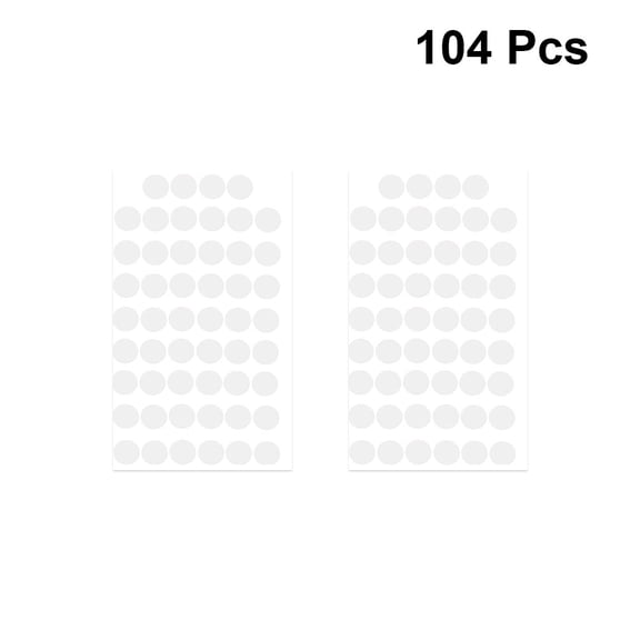 OATIPHO 104Pcs White PVC Dot Sticker Removable Wall Decor Stickers for Living Room Bedroom Bathroom