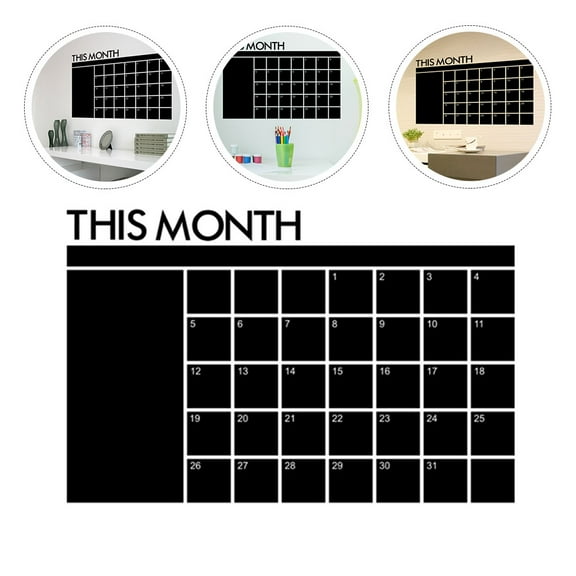 MUSEYA Removable Planner Board Washable Calendar Black Office Supply 1Set