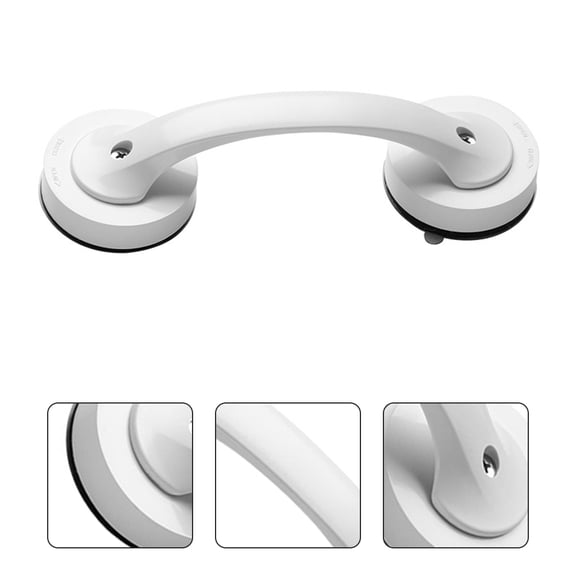OATIPHO Safety Handrail White Plastic Suction Lock for Bathroom Grip