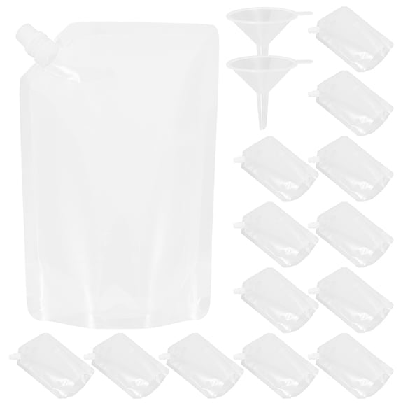 OATIPHO Reusable Drink Pouches, White Pet, Leak-Proof, Compact, Travel Friendly