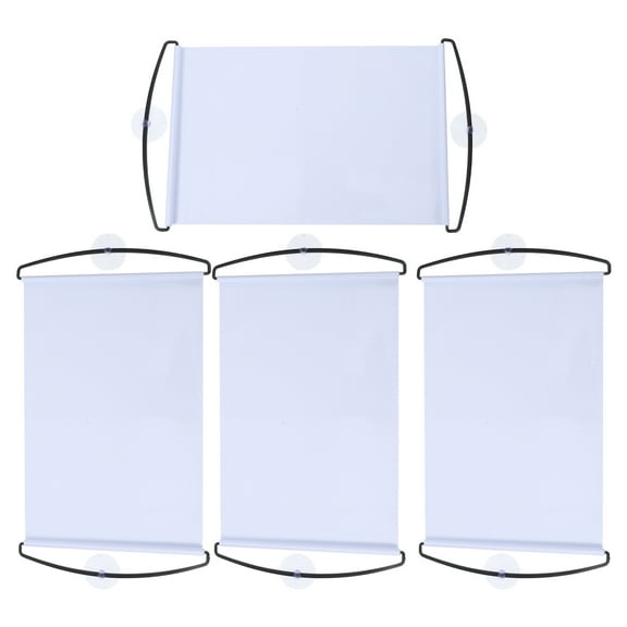 MUSEYA Reusable White Retractable Banner Sign for DIY Events and Decorations Easy Setup 33.5 x 79 in