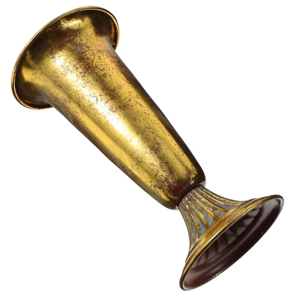 OATIPHO Retro Roman Flowerpot Golden Iron Decorative for Indoor and Outdoor Use