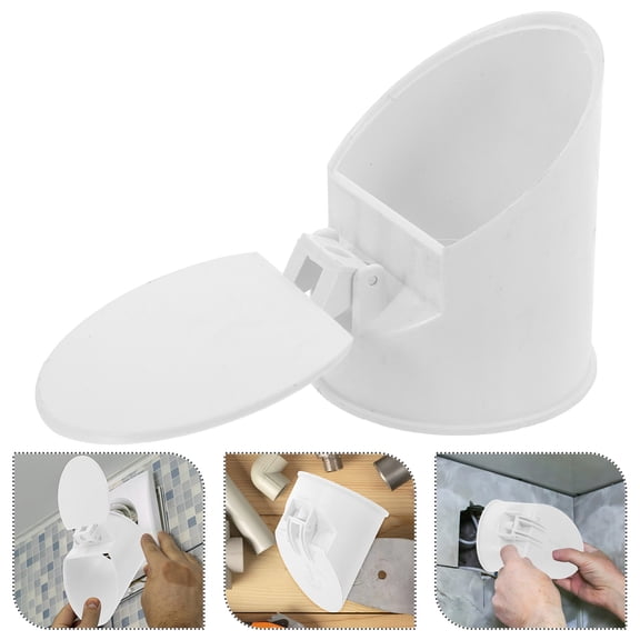 OATIPHO Pipes Sewer Adapter Drain Backflow Preventer PVC White 1Pack