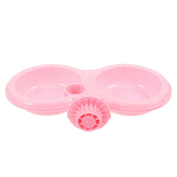 OATIPHO Dog Crate Feeding Bowl Pink Plastic Pet Owners Cage Use 1Set