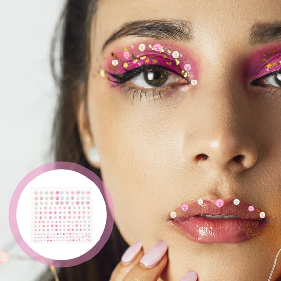 MUSEYA Pearl Stickers Multi Colored 4 Sheets Round Simulation Pearl For Crafts