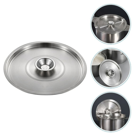 OATIPHO Stainless Steel Steam Pan Cover Pot Lid Reusable Household Users Cooking 1 PCS