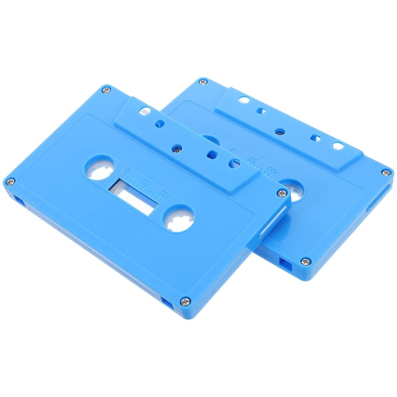 OATIPHO Blank Audio Cassettes Sky-Blue Plastic 2Pcs