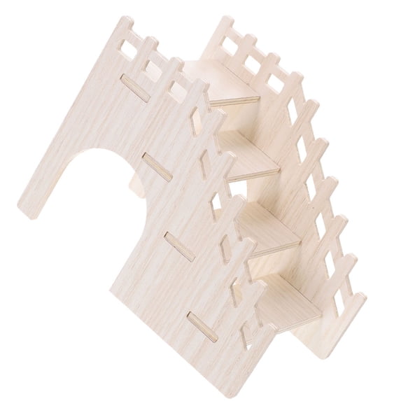 OATIPHO Beige Wooden Hamster Ladder for Decor Natural Material Safe Exercise