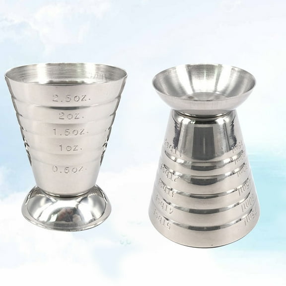 OATIPHO Bartender Measuring Jigger Cup Silver 1Pcs