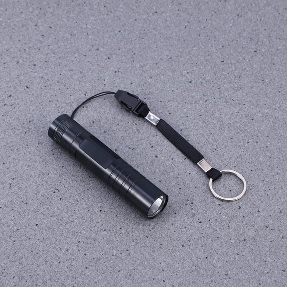 MUSEYA Small Torch Flashlight Black Aluminum Alloy Emergency Signaling For Camping 1Pack